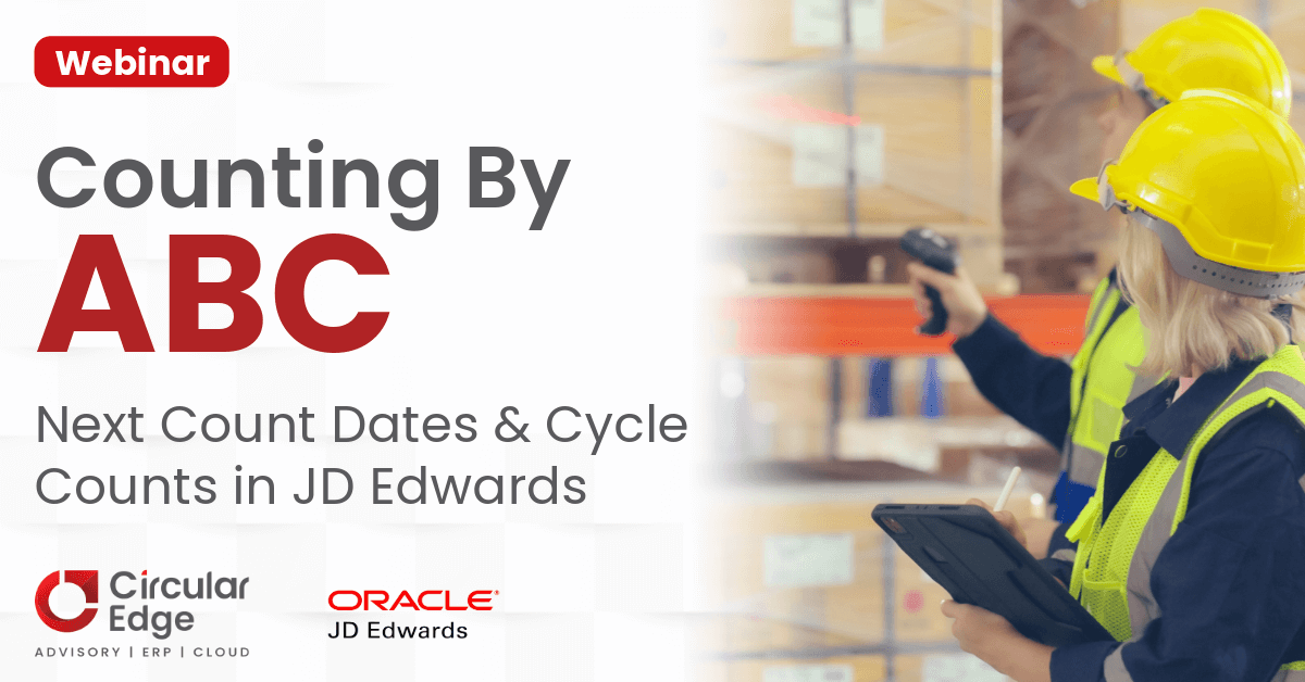 Counting By ABC - Next Count Dates and  Cycle Counts in JDE